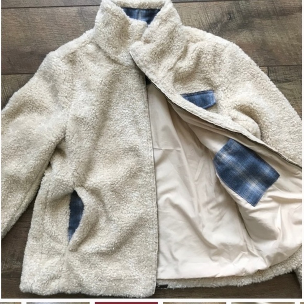 Pendleton Fuzzy Full Zip Coat Jacket Size Small Jj - image 8